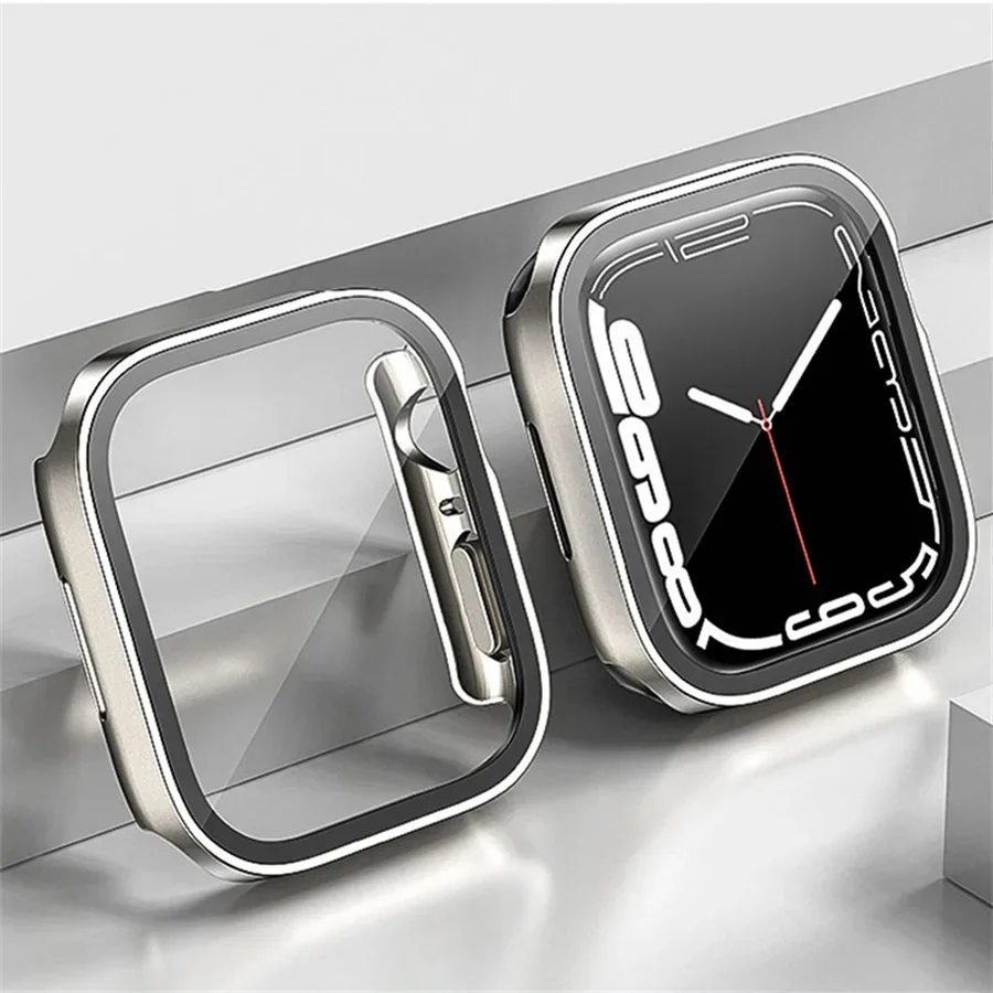 Vidrio + funda para Apple Watc - Smartwatch Watch Accessories For Women reseña y precio
