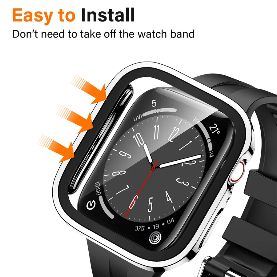 Vidrio + cubierta para Apple W - Smartwatch Watch Accessories For Women reseña y precio