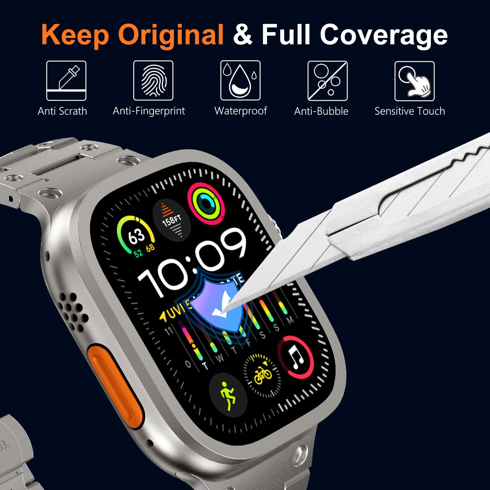 Vidrio templado para Apple Wat - Smartwatch Watch Accessories For Women reseña y precio