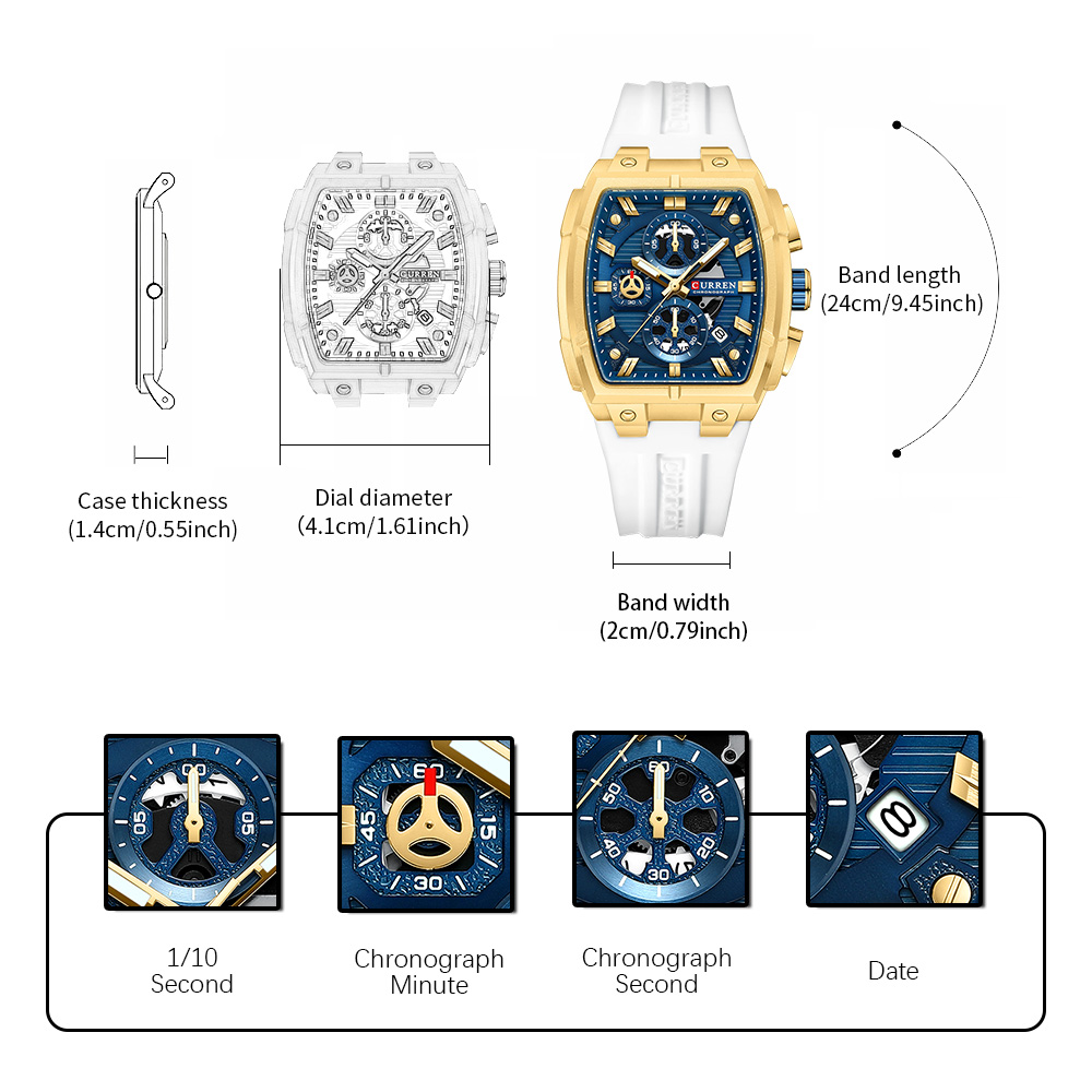 Reloj CURREN de Lujo Vintage p - Accessories With Watch reseña y precio