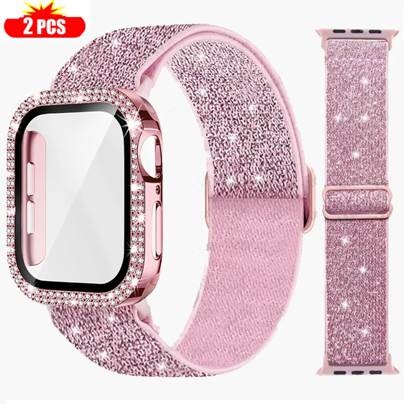 Correa + funda para Apple Watc - Smartwatch Watch Accessories For Women reseña y precio