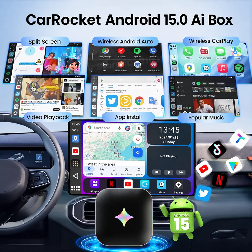 2026 Android 15 CarPlay Ai Box - Smartwatch Universal reseña y precio