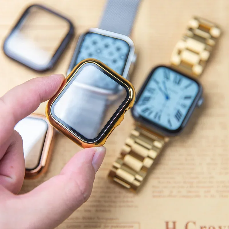 Vidrio + funda para Apple Watc - Smartwatch Watch Accessories For Women reseña y precio